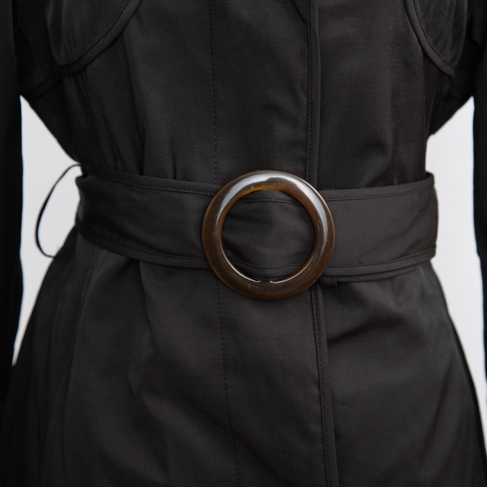 Black trench coat belted single breasted Hillary Radley S - Picture 6 of 13